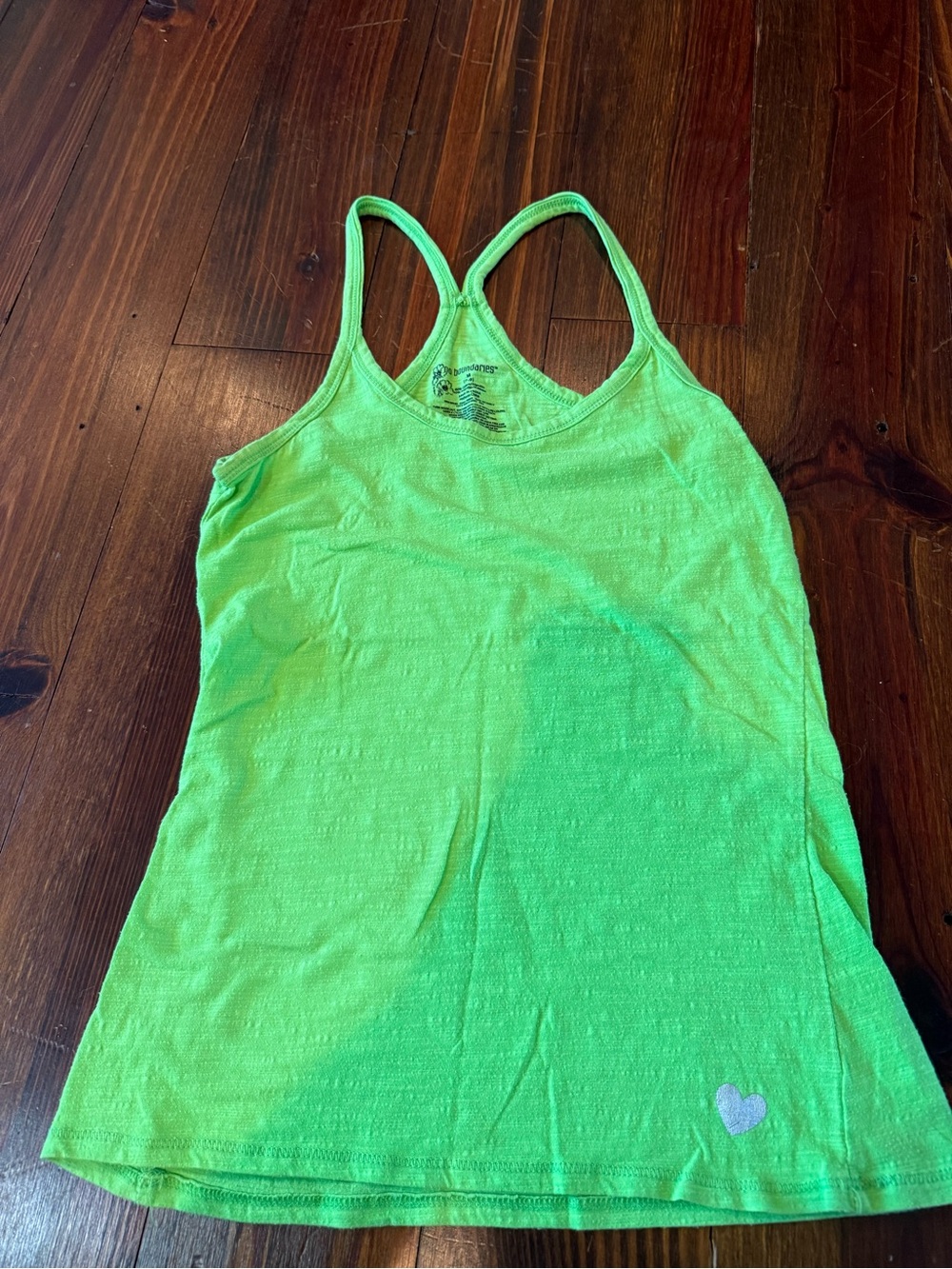 No Boundaries Neon Green Racerback Tank Top